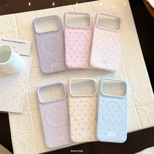 Coque de téléphone portable antichoc en TPU souple dépoli à petits pois style Ins avec chargement magnétique pour iPhone 18 17 16 Pro Max - Product Image 2