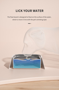 CHUUYU eco-friendly ABS + PP in plastica acqua lenta alimentatore solido modello impermeabile forma quadrata No-sversatore per animali domestici ciotola cani - Product Image 5