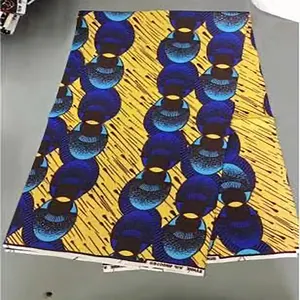 Factory wholesale nigerian african wax print Fabric 100%cotton Fabric african wax block printing