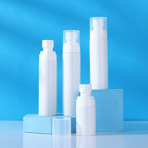 Emballage cosmétique en plastique PET personnalisé 40ml bouteille sans air sous vide blanche avec pompe de pulvérisation de lotion - Product Image 5