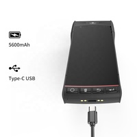 Système POS portable sans fil robuste Android 9.0 5,5 pouces avec lecteur de codes-barres 1D 2D QR, 4G LTE Wifi, imprimante thermique, NFC, scanner de codes-barres PDA