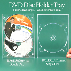 ถาดใส่แผ่นดิสก์ SUNSHING แบบกำหนดเองได้ สำหรับแผ่นดิสก์ Blu-Ray ขนาด Digi Tray สำหรับ 2 แผ่น สีดำบางใส ถาดใส่แผ่นซีดี ถาดใส่แผ่นดีวีดี สำหรับป้องกันและจัดเก็บแผ่นดิสก์ - Product Image 1