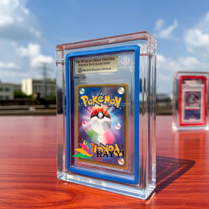 RAY YI Épais personnalisé transparent triple Psaed classé étui pour cartes magnétique acrylique étui pour PSAed - Product Image 6