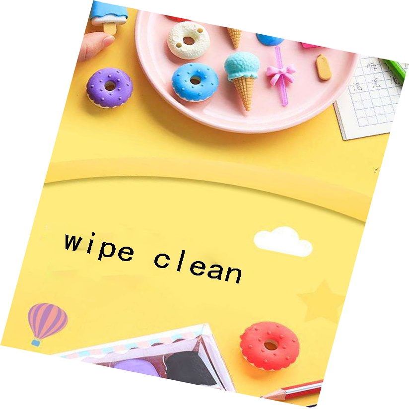 Juego de gomas de borrar de пончик de для изготовления мороженого desimulacion de estudiante de школа creativa bonita, borrador de comida de ластик