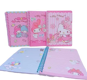 DHF440 Wholesale Sanrioed Notebook Recording The Daily Life Cute Cartoon Children Exquisite Planner A5 Spiral notebook and Ledger