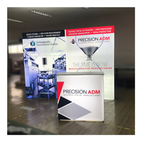 Comptoir de réception pliable en tissu tendu avec éclairage LED moderne, cadre en aluminium ignifuge, promotion 2023, pour salon professionnel