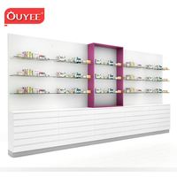 Étagères de supermarché en MDF robustes, unités d'étagères de pharmacie, garantie 3 ans, présentoirs gondoles de haute qualité, marque OUYEE