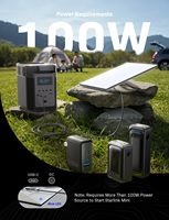 Câble LISEN amélioré 100W Starlink Mini avec puce E-Marker, cordon d'alimentation USB-C vers DC, câble de charge étanche pour Starlink Mini Satellite