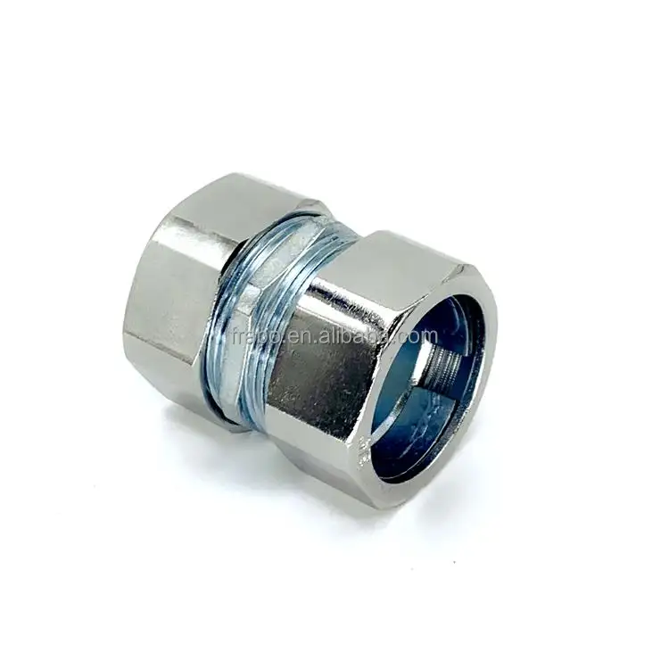 factory price 3/4" DGJ Flex Conduit to rigid tube nickel plated brass circlip self secured connector fitting