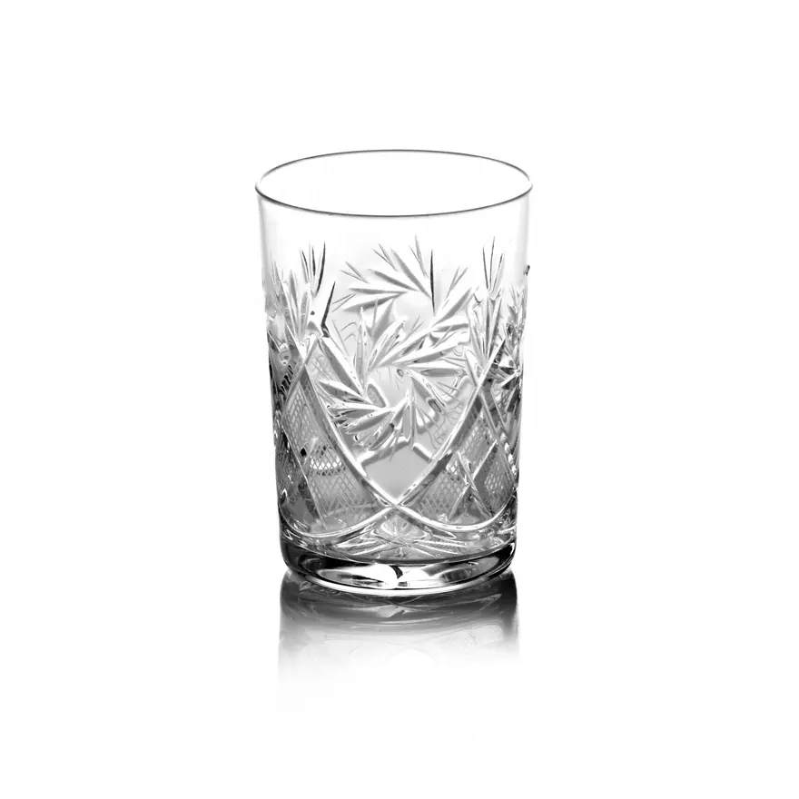 Taza de té de vidrio Bohemia clásica para el mercado árabe, vaso de cristal especial tallado de alta calidad, 7oz