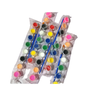 Pinturas Acrílicas No Tóxicas <span class=keywords><strong>de</strong></span> 8 Colores y 3 ml con Pincel para Pintar sobre <span class=keywords><strong>Vidrio</strong></span>, Lienzo y Papel - Product Image 1