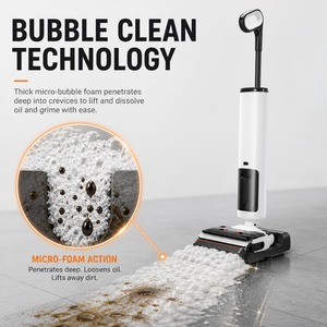 Aspiradora, fregadora y limpiadora de suelos inalámbrica inteligente 3 en 1 con esterilización por agua electrolizada, limpieza - Product Image 3