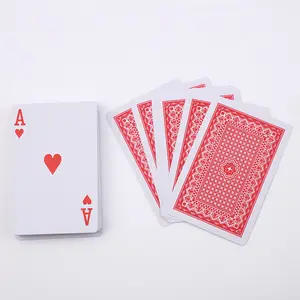 Ukuran kustom cetak Logo kartu Poker 0.25mm Pvc bermain kartu permainan bermain kartu kasino