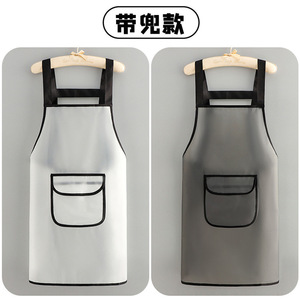 Transparent TPU <b>Apron</b> Waterproof Oil Proof With Pocket For Kitchen <b>Work</b> Home Use - Product Image 4
