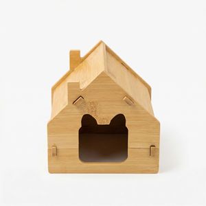 Casa de Bambú para Hámsteres, Refugio de Madera para Mascotas, Tamaño Pequeño, Impermeable, Transpirable, Cálido, Nido para Dormir para Hámsteres Dorados - Product Image 5