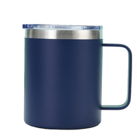 Tasse de camping isotherme en acier inoxydable de 12 oz, gravée au laser, pour voyage en extérieur, avec revêtement en poudre, personnalisable (marque privée)