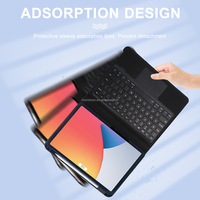 Nouvel étui clavier magnétique sans fil avec trackpad USB-C ultra fin pour iPad 10e génération 10,9 pouces rétroéclairage RVB