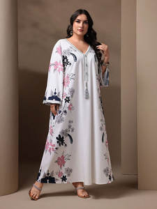 KYP1246 Cross Border elegante abito da banchetto in poliestere con perline taglie forti da donna per musulmani del Medio <span class=keywords><strong>Oriente</strong></span> per la stagione autunnale - Product Image 3