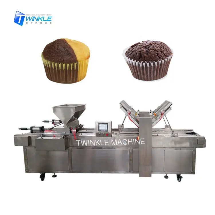 Automatische All-in-One-Cupcake-Pappbecher-Abgabe-und Kuchen form maschine