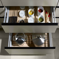 Meubles de cuisine modernes en bois laqué jaune pour la vente en gros