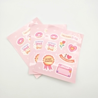 Lot de feuilles d'autocollants multi-designs en vinyle PVC imperméable, découpés à la forme, formes personnalisées pour scrapbooking