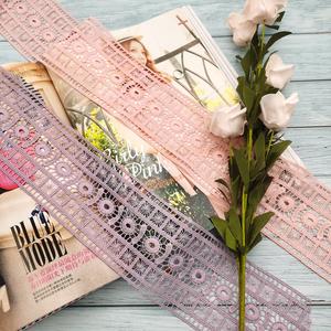 แผ่นลูกไม้เคมีทำจากโพลีเอสเตอร์ขนาด8.5ซม. มีรูปแบบการปัก CBL0655-1มีหลายสีให้เลือกสำหรับการตัดเย็บและการประดิษฐ์ - Product Image 6