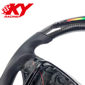 พวงมาลัยคาร์บอนไฟเบอร์สไตล์สปอร์ตแบบกำหนดเอง พร้อมจอแสดงผล LED แสดงรอบเครื่องยนต์ สำหรับ Volvo S40 S60 V60 V40 XC60 XC90 XC40 S90 ปี 2014-2019 - Product Image 3