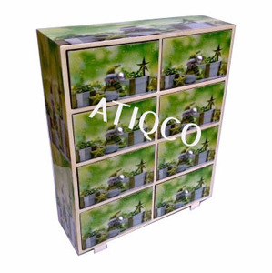Modern Antique Atiqco Rajasthani Elephant Miniature Jewelry Storage Colorful Solid Wood Wooden Drawers Bedroom Living Room <b>Mini</b> - Product Image 2