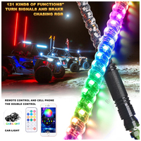 Control remoto inalámbrico 3Ft/0,9 M 4Ft/1,2 M 5Ft/1,5 M Atv Buggy Whip Light Mount Singal Control Flag Pole Whip Light para Jeep Jk