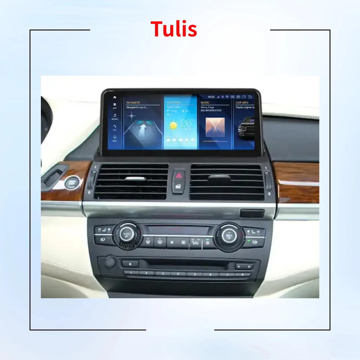 Tulis Android 13 Car Stereo Multimedia System for BMW X5 X6 E70 E71 2007-2013 Carplay Android Auto 4G WIFI Navigation CCC CIC