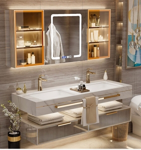 Luxury Hotel European <strong>Style</strong> Wall Mounted <strong>Bathroom</strong> Vanity High Quality <strong>Bathroom</strong> Cabinet Set - Product Image 3