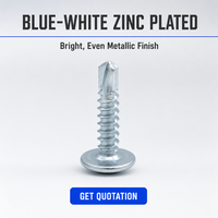 Vis autoperceuses à tête cylindrique zinguées DIN7504 en acier au carbone Phillips pour coffrets électriques et tôles – Vente en gros