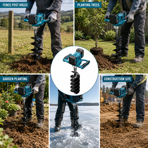 Post Hole Digger Cordless Earth Auger Reverse Function Drill Bit Adjustable Speed <b>Power</b> Digging Machine for Farming GT15001 Adju - Product Image 2