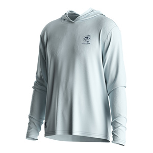 เสื้อฮู้ดตกปลาสีฟ้าอ่อนลายตกปลา ไซส์ใหญ่สำหรับผู้ใหญ่ ป้องกันรังสียูวี 50 กันน้ำ ระบายความชื้น ผลิตจากโพลีเอสเตอร์ - Product Image 6