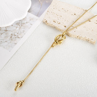 Nouveau Collier Femme Élégant en Perles de Bambou, Double Port, Rafraîchissant, Long, Minimaliste, Accessoire de Tenue Haut de Gamme