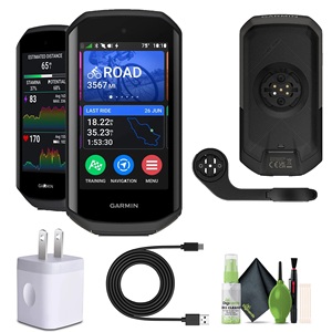 Ordinateur de vélo GPS Garmin 1050 avancé, étanche, alimenté par énergie solaire, prise en charge de la langue française, utilisation en extérieur - Product Image 1