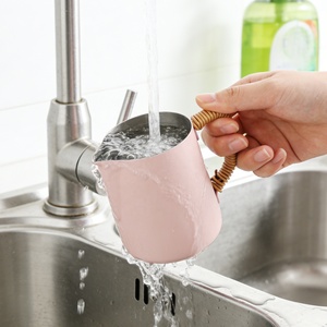 Jarra para Latte Art de 12 oz, Color Rosa, Jarra para Espumar Leche con Boquilla Redonda, Jarra para Espumar Leche para Espresso - Product Image 3