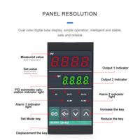 BERM CH402 contrôleur de température à affichage numérique Intelligent thermostat à semi-conducteurs et relais à double sortie