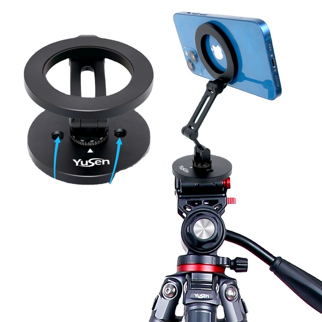 Magnetic Phone Holder Stand for Car Gym Kitchen with Desktop Mount and Tripod Features