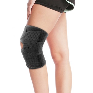 Ginocchiera regolabile in rete a compressione con stabilizzatori laterali per alleviare il <span class=keywords><strong>dolore</strong></span> al <span class=keywords><strong>ginocchio</strong></span> a strappo meniscale - Product Image 2
