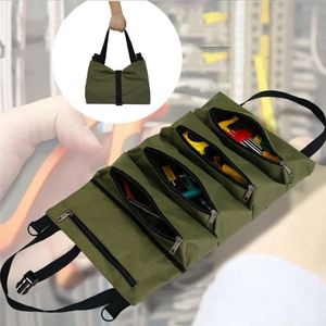 Échantillon gratuit pour sac à outils enroulable pour mécanicien, pochette à clés, bandoulière réglable, grande capacité, robuste, fond rigide - Product Image 1