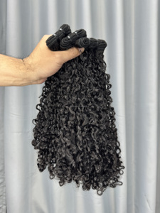 12a Vente en gros, très demandé : Lot de cheveux Pixie 100g par paquet, Double Drawn, Extension de cheveux bouclés Pissy, 100% Cheveux humains - Product Image 4