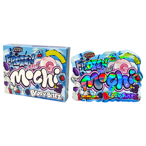 Sacchetto Mylar Fustellato Personalizzato con Stampa, Richiudibile, Anti-odore, a Forma Speciale, per Fiori e Caramelle, da 3.5g, 7g, 8th, con Set Scatola - Cali Pack - Product Image 2