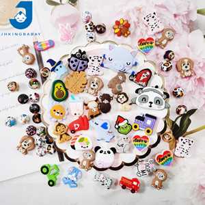 Cuentas focales de silicona para morder para bebé, mezcla de formas de animales, sin Bpa, personalizadas, para bolígrafos, DIY, fabricación de pulseras para bebé - Product Image 2