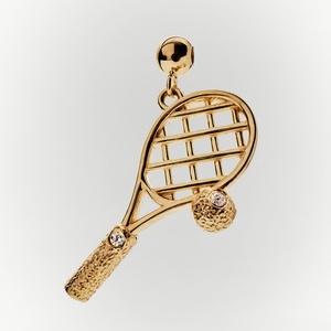 Boucles d'oreilles clous unisexes en acier inoxydable, motif cerise, plaqué or, zircon tendance, serti en canal, breloque DIY Zoryn - Product Image 3