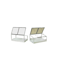 Petite mini-serre d'intérieur moderne Cadre de tente en aluminium polycarbonate facile à assembler pour maison de culture et cadres froids