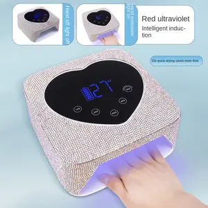New Rechargeable Manicure Light Therapy Lamp Encrusted With Diamond Nail Lamp High-power Electric Storage Baking Drying Manicure