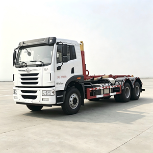 Camion benne à benne basculante FAW Jiefang 6*4 neuf, camion de voirie lourd pour le levage et le déplacement de conteneurs à déchets - Product Image 6