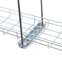 Plateau de panier de câble de type grillage de câble électrique d'acier inoxydable galvanisé avec des accessoires
