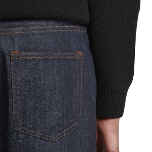 กางเกงยีนส์เดนิมดิบคลาสสิกขายส่ง คุณภาพสูง ยีนส์ญี่ปุ่น กางเกงยีนส์ผู้ชายทรงตรง แฟชั่น กางเกงขายาวผ้าเดนิมขอบดิบ - Product Image 4